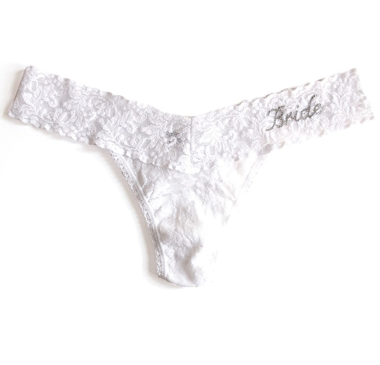 BRIDE LOW RISE THONG - Expect Lace