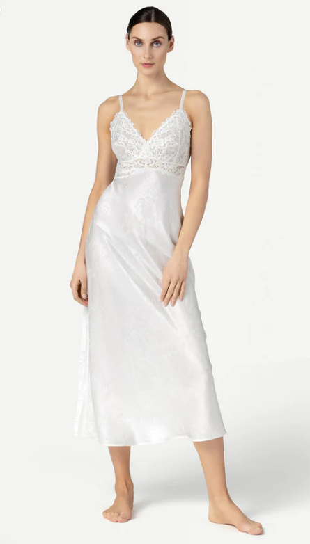 BARBARA BRIDAL LONG SILK GOWN - Expect Lace