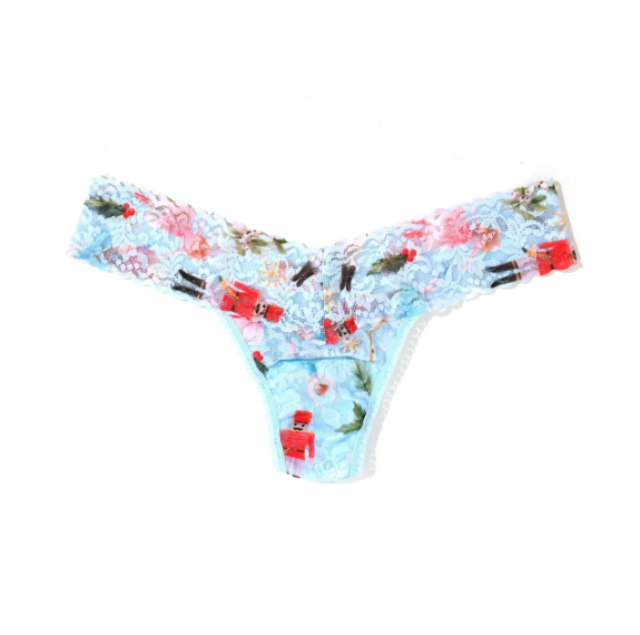 HANKY PANKY PRINTED LACE ORIGINAL RISE THONG - Expect Lace