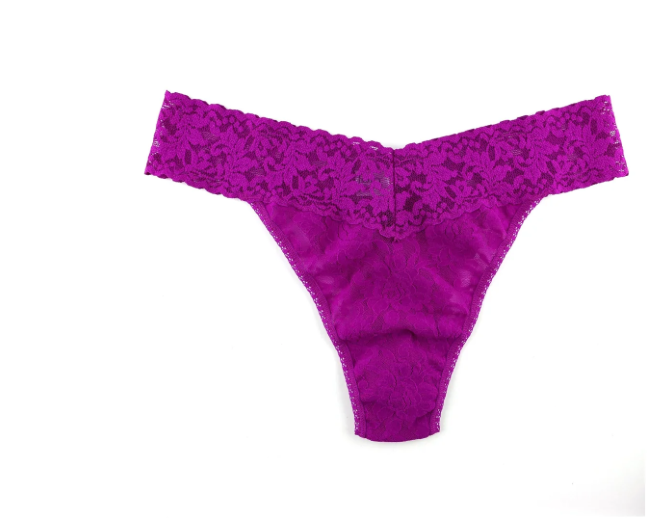 HANKY PANKY SIGNATURE LACE ORIGINAL RISE THONG - Expect Lace