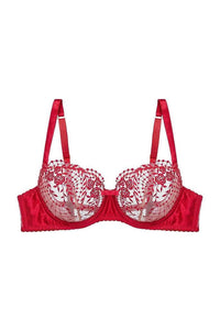 JULIE'S ROSES UNDERWIRE BRA ROSE RED - Expect Lace
