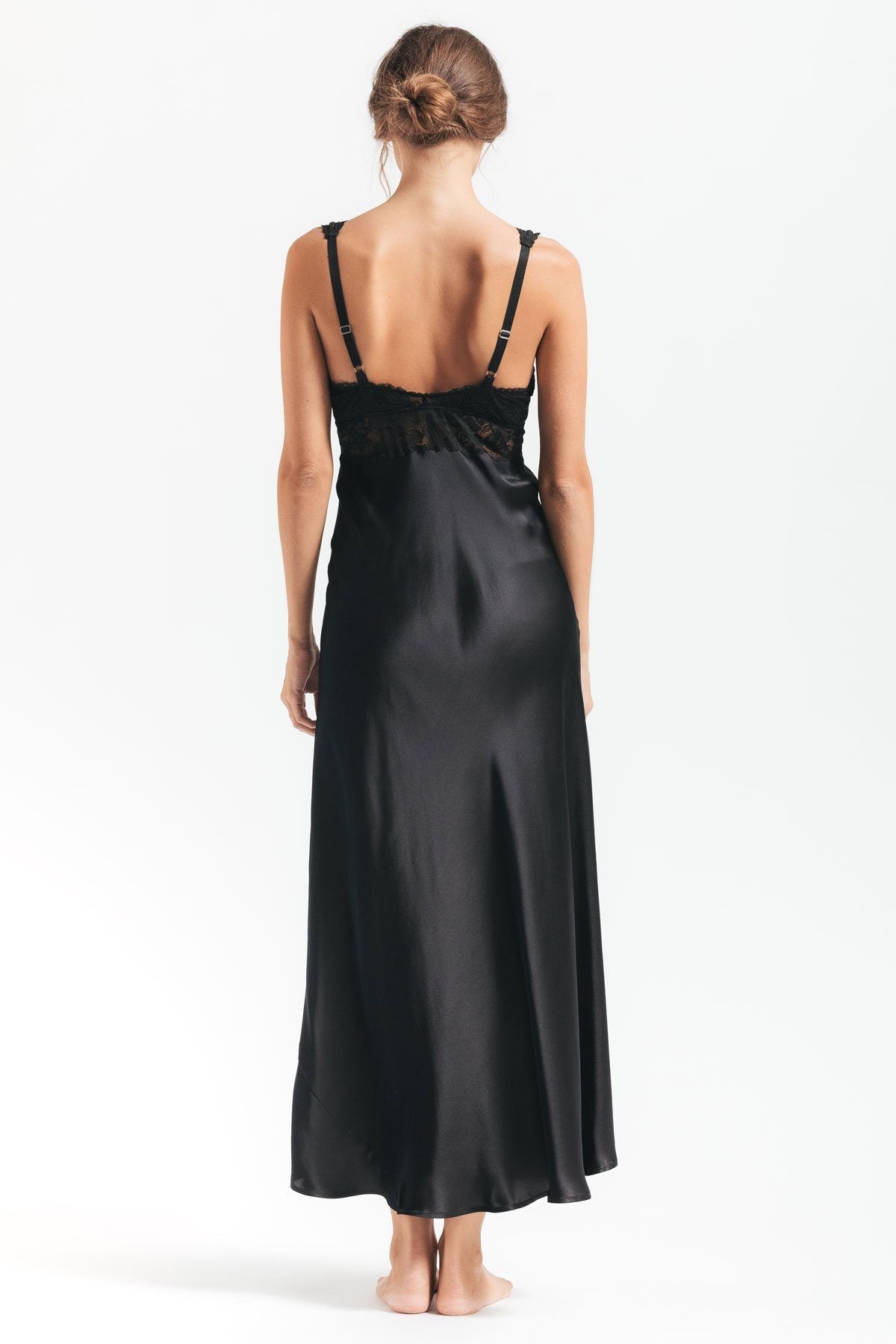 MORGAN ICONIC BUST-SUPPORT LONG SILK GOWN - Expect Lace